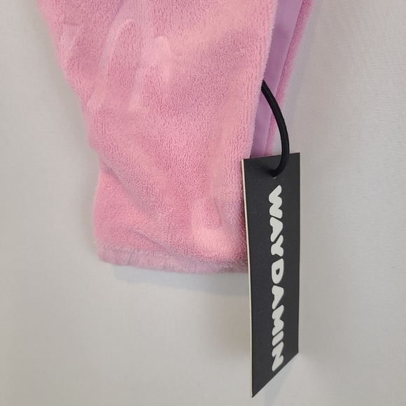 NEW Waydamin Monokini Pink Terry One Piece Bodysuit Swim Sz 2XL NWT $60 - Picture 7 of 11